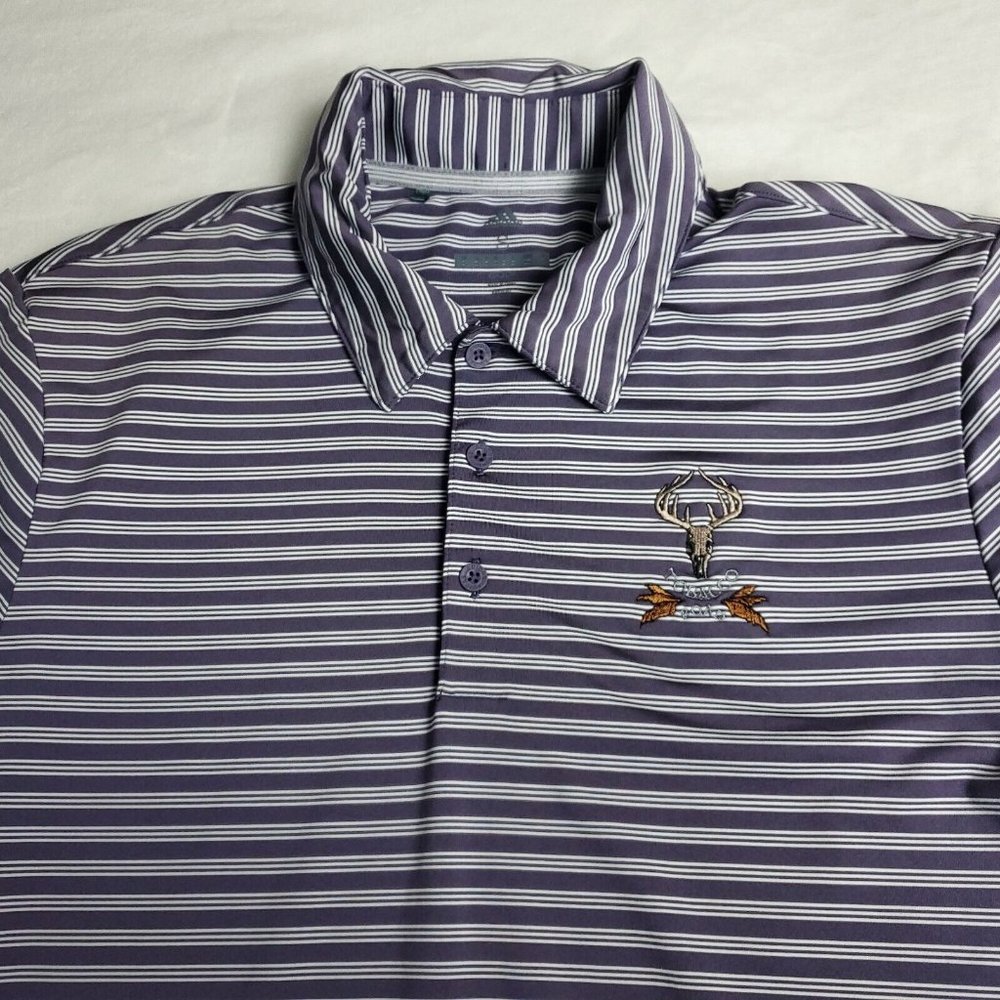Adidas Tobacco Road Golf Polo Shirt  Mens Size Small S  Short Sleeve Striped